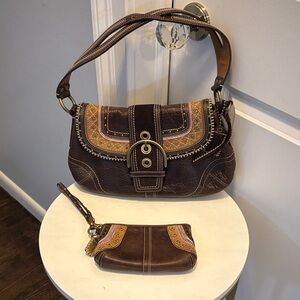 Coach Brown and Tan Women's Bag Set